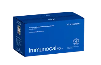 Caja de Immunocal Regular MX, proteína de suero de leche rica en cisteína para estimular la producción de glutatión y fortalecer el sistema inmunológico.