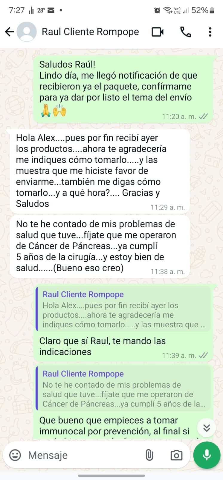 Testimonio de cliente
