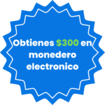 Sello de promoción que ofrece $300 en monedero electrónico por la compra de productos Immunotec.