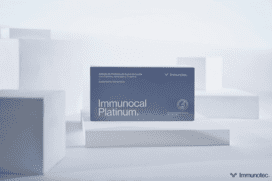 Caja de Immunocal Platinum, suplemento premium avanzado con beneficios antioxidantes y de desintoxicación celular.