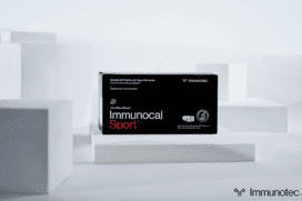 Caja de Immunocal Sport, suplemento premium diseñado para maximizar la energía y fortalecer el sistema inmunológico en atletas.
